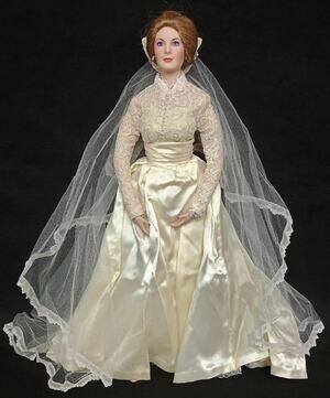 Grace Kelly Doll by The Franklin Mint - 1956 Royal Wedding Gown by Helen Rose